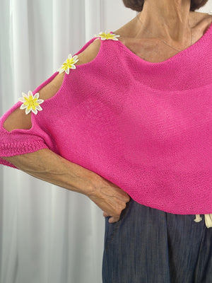 Malibu knitwear in cerise pink