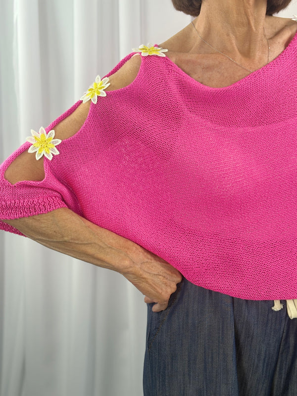 Malibu knitwear in cerise pink