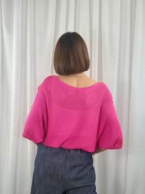 Malibu knitwear in cerise pink