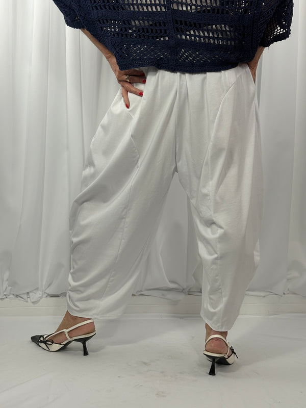 Felicity cocoon trousers in white