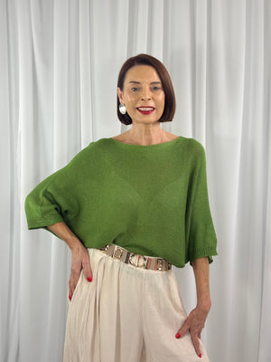 Rachel knitwear in olive green