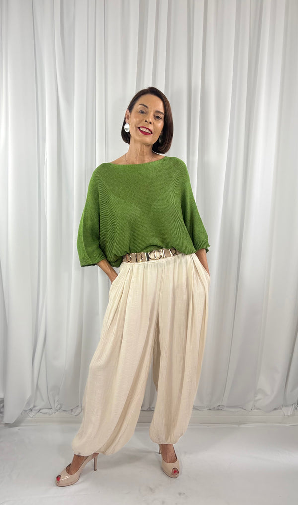 Rachel Cocoon trousers in beige