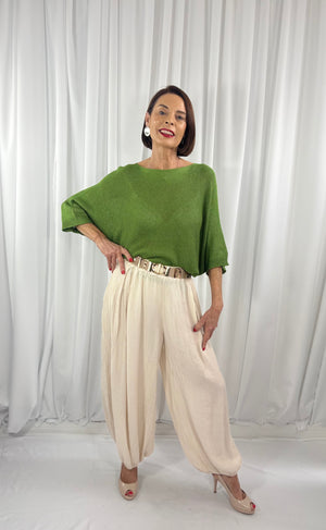 Rachel Cocoon trousers in beige