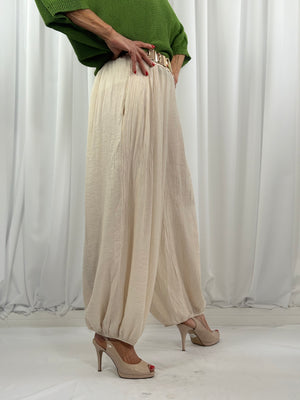 Rachel Cocoon trousers in beige