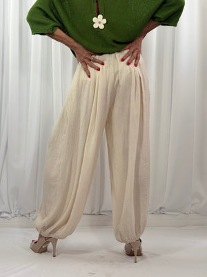 Rachel Cocoon trousers in beige