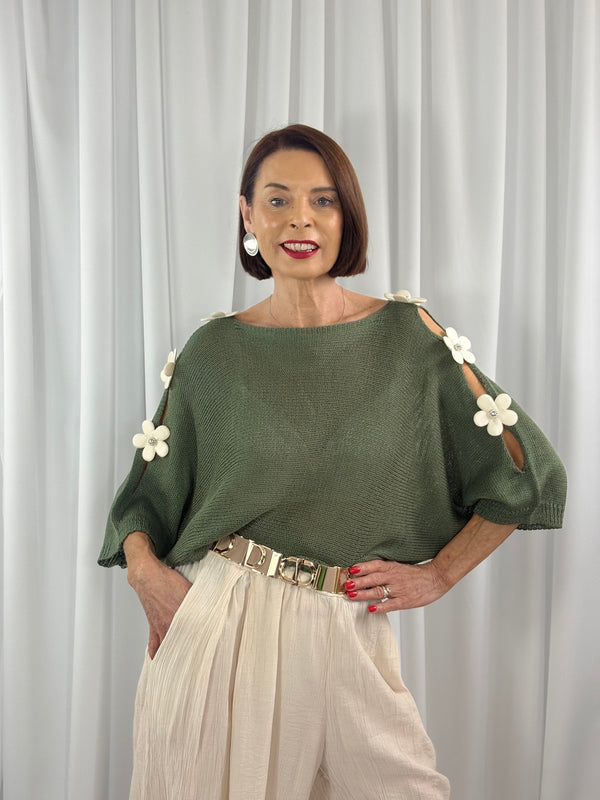 Ellis knitwear in sage green - Bond Street Store