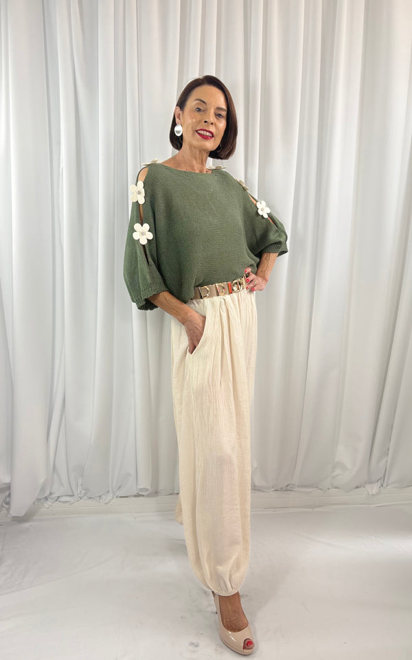 Ellis knitwear in sage green - Bond Street Store