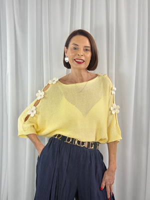Ellis knitwear in lemon