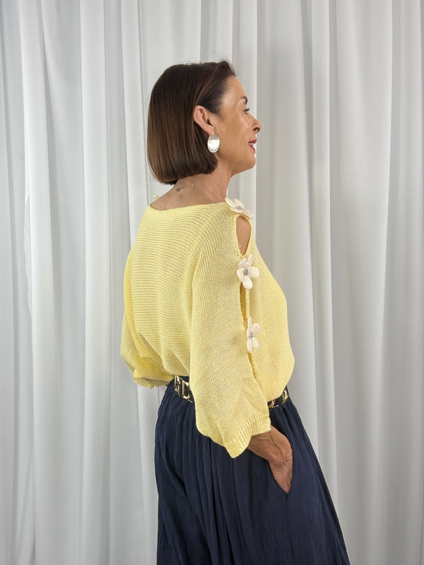Ellis knitwear in lemon