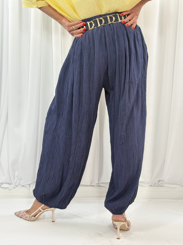 Rachel Cocoon trousers in navy