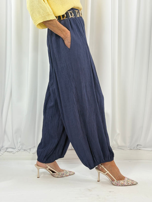 Rachel Cocoon trousers in navy