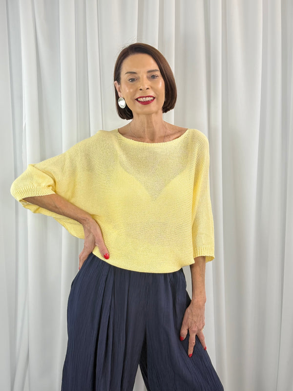 Rachel knitwear in lemon