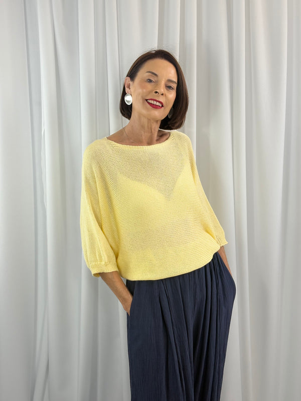 Rachel knitwear in lemon
