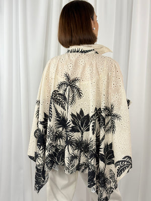 Palma waterfall top in black