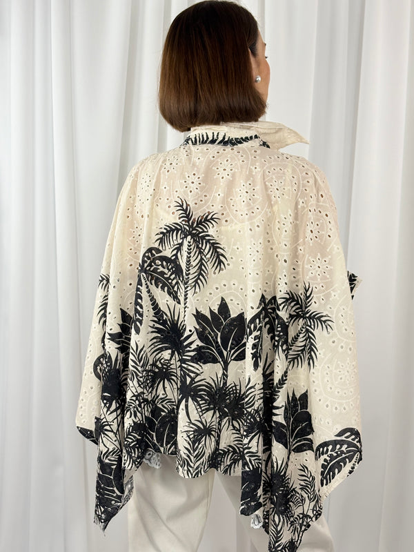 Palma waterfall top in black