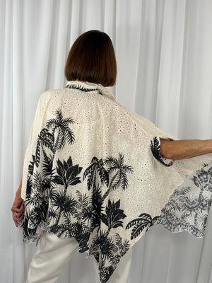 Palma waterfall top in black