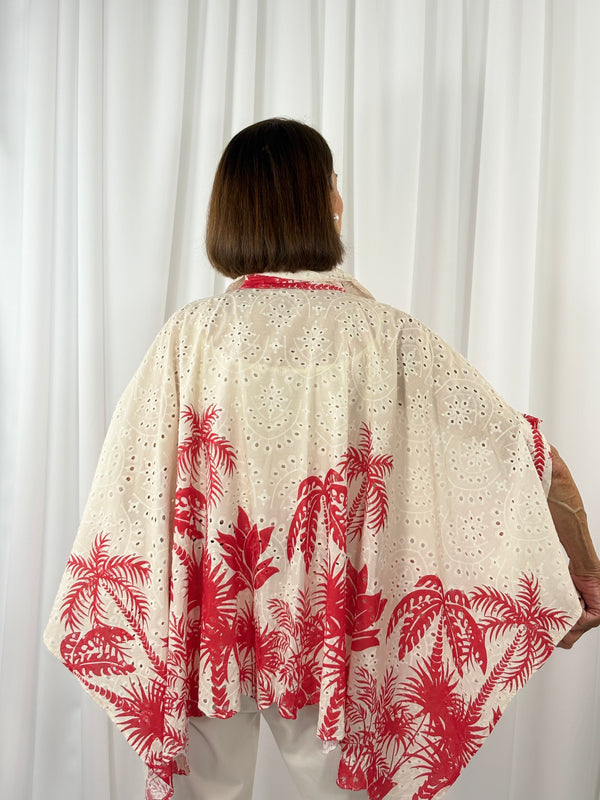 Palma waterfall top in red