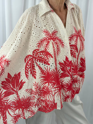 Palma waterfall top in red