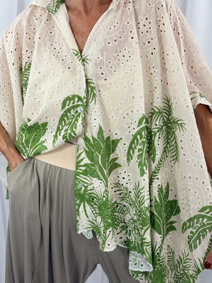 Palma waterfall top in sage