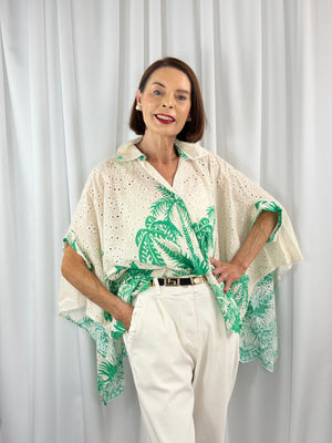 Palma waterfall top in emerald green