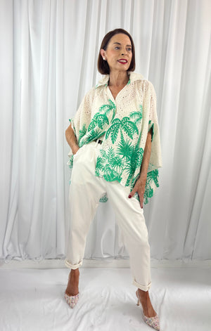 Palma waterfall top in emerald green