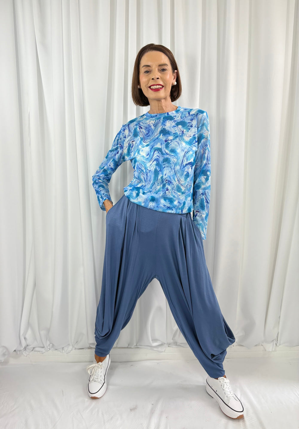 Jasmine Harem trousers in denim blue