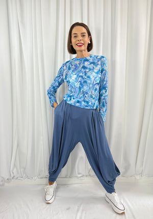 Jasmine Harem trousers in denim blue