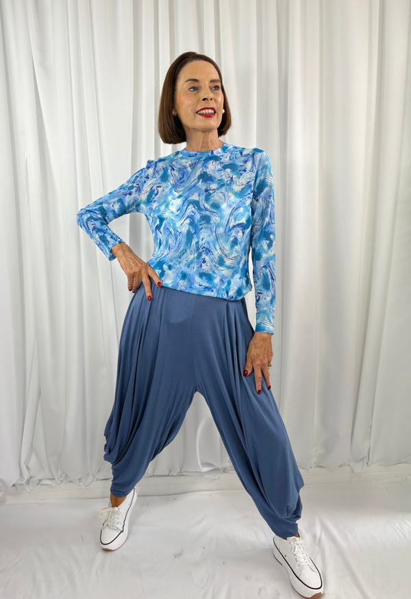 Jasmine Harem trousers in denim blue