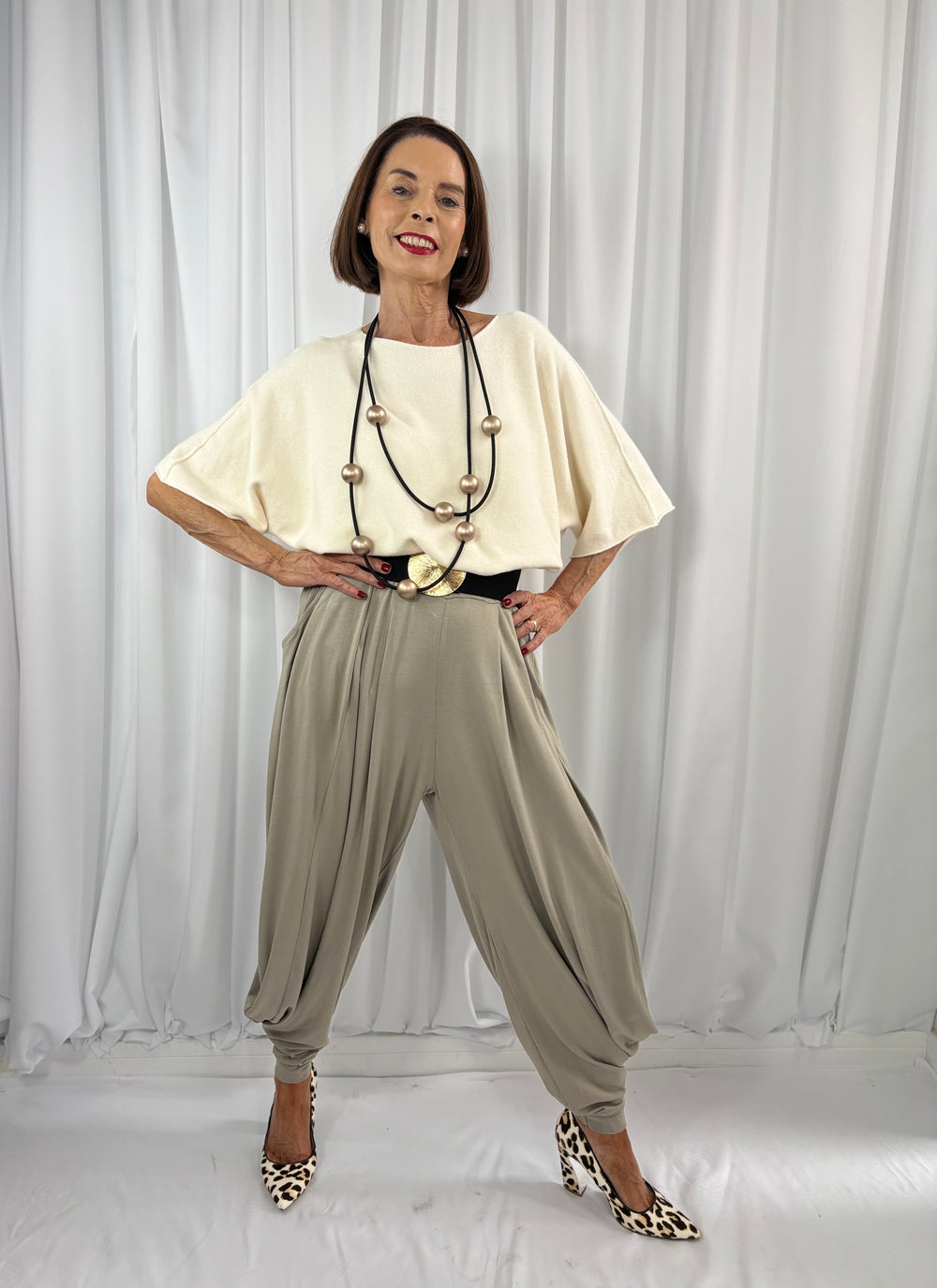 Jasmine Harem trousers in mocha
