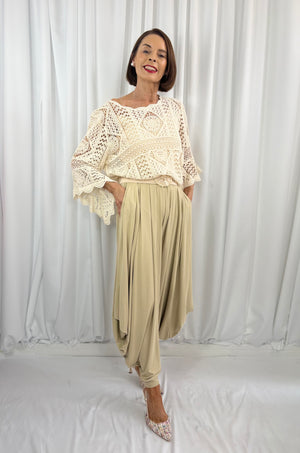 Jasmine Harem trousers in warm beige