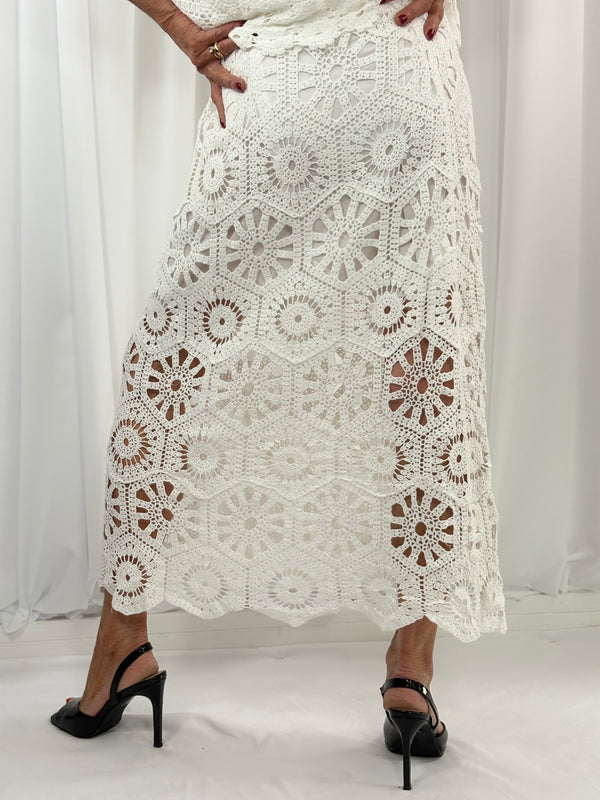 Roberto Crochet suit in white