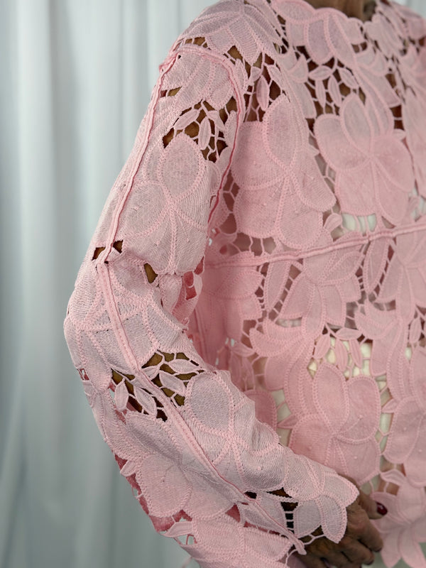 Milan Crochet top in blush