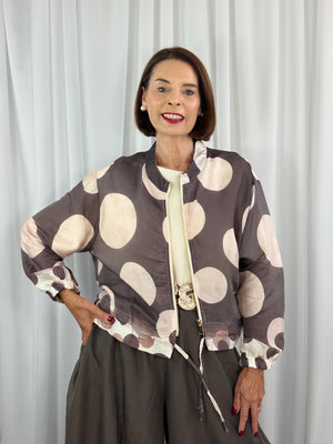Dotty jacket in choclate