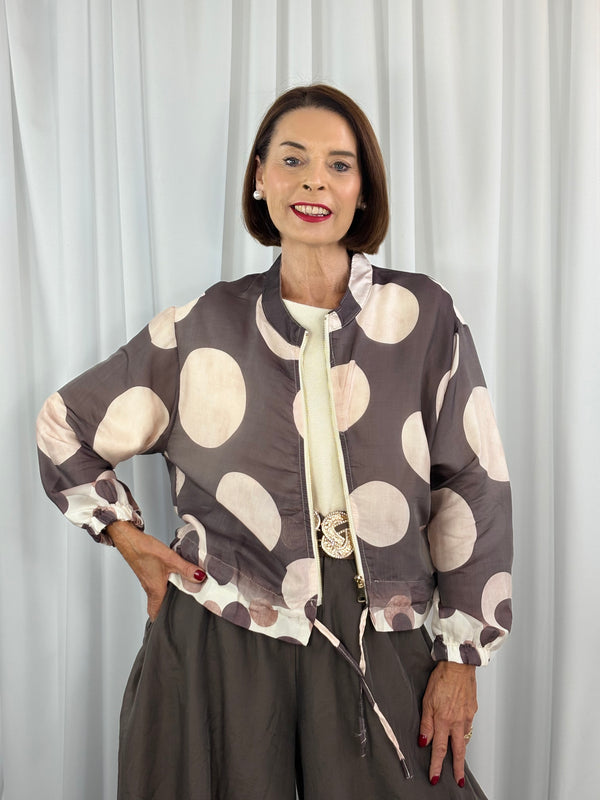 Dotty jacket in choclate