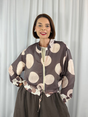 Dotty jacket in choclate