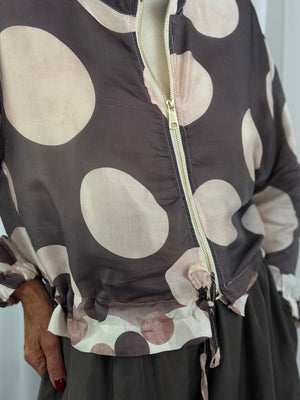Dotty jacket in choclate