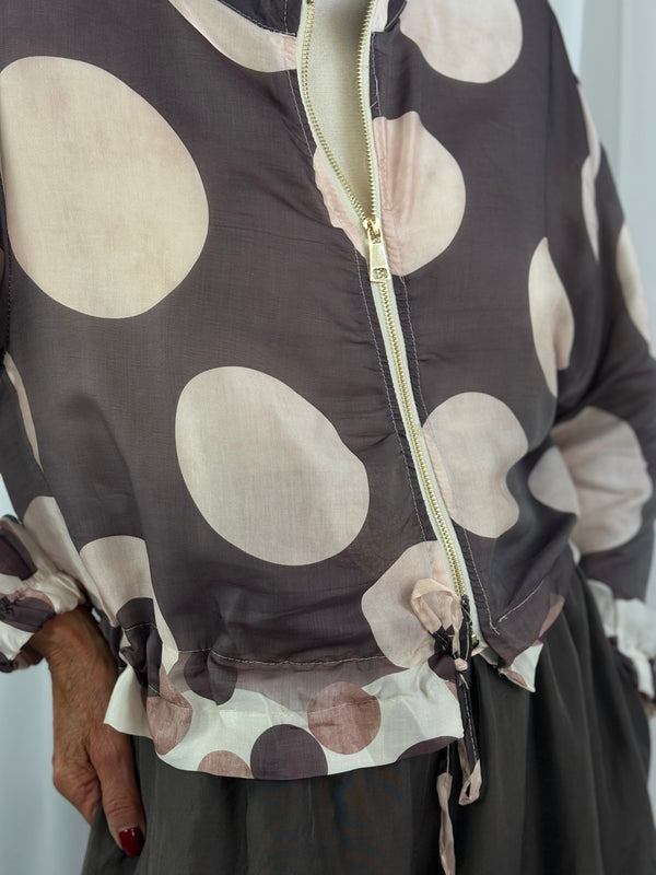 Dotty jacket in choclate