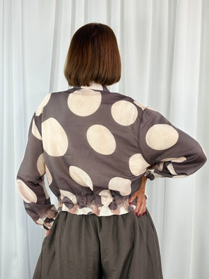 Dotty jacket in choclate