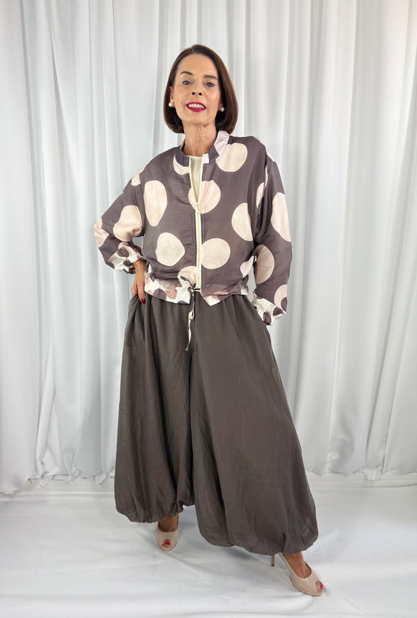 Dotty jacket in choclate