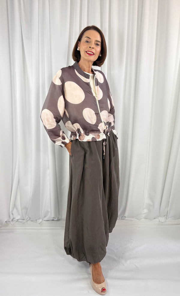 Dotty jacket in choclate