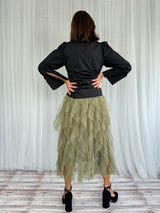 TAMARA TULLE SKIRT - PISTACHIO