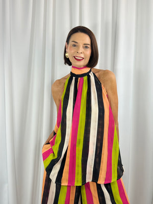 Aira Suit in black and pink