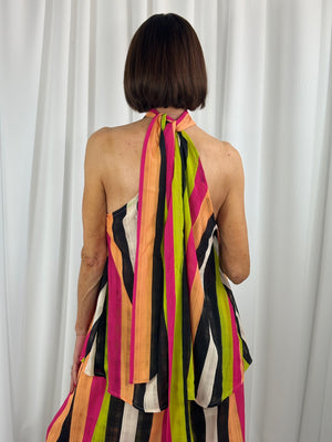 Aira Suit in black and pink