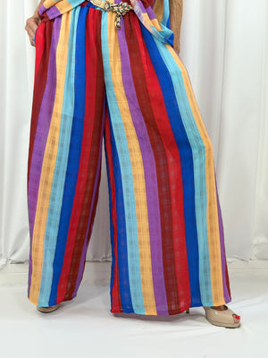 Aira Suit in red and royal blue