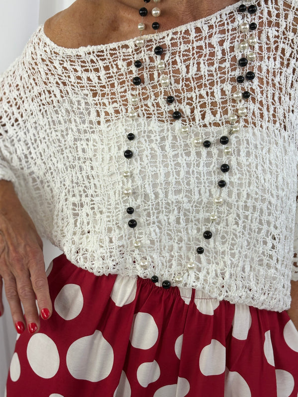 popcorn top in white