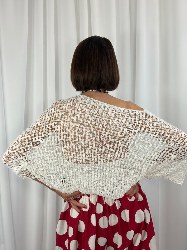 popcorn top in white