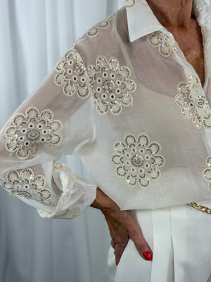 theodora shirt in cream