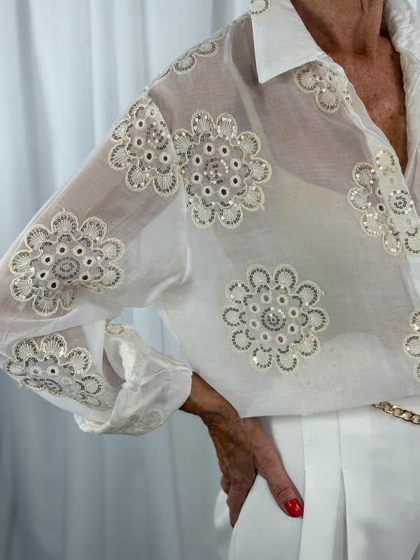 theodora shirt in cream