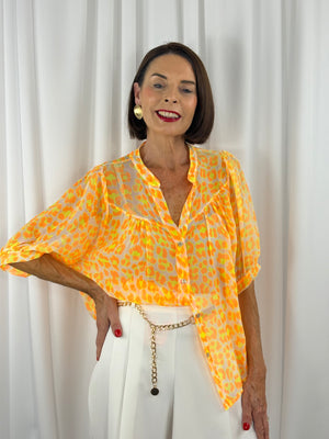 Zerena top in acid orange