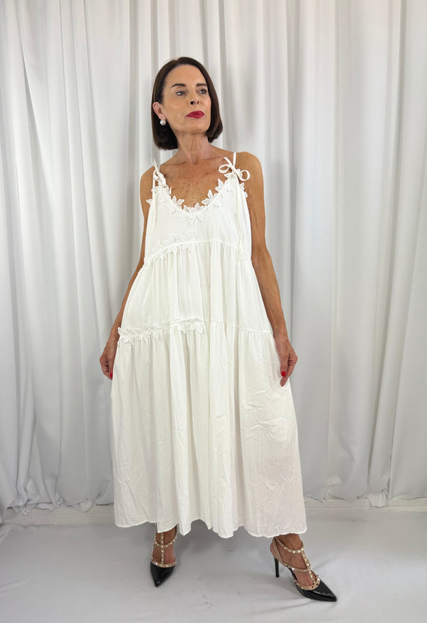 Talia dress in white